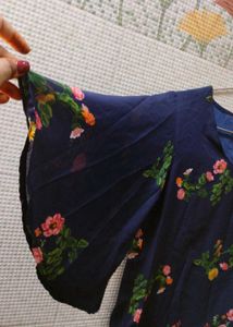 navy blue floral top