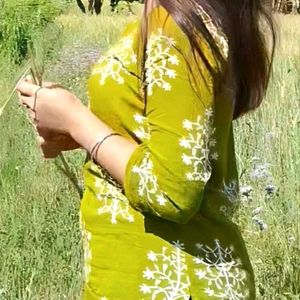 Lime GREEN Short Kurti For Girls