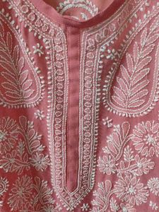 Pink Embroidered Kurta