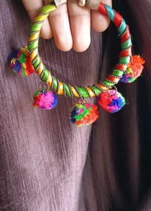 Colorful Pom-Pom Bangle For Navratri