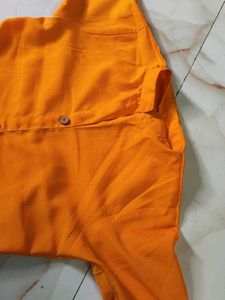 Mustard Button-Down Dress