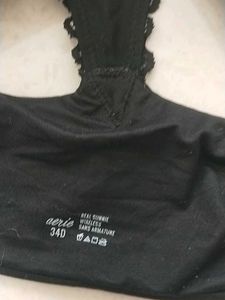 34D Black Lace Detail Bra