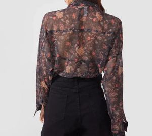 Floral Print Sheer Top