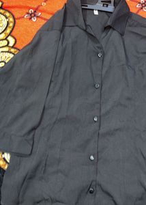 Black Button-Down Shirt