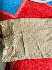 Golden Net Shimry Short Kurti