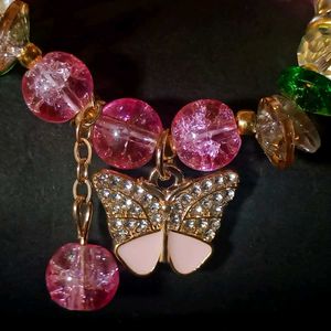 Pink Butterfly Bracelet