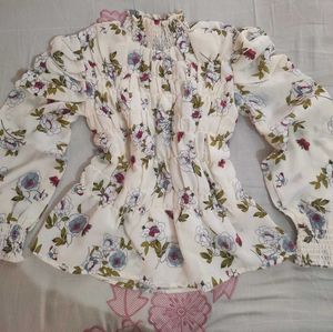 Floral Smocked Top, Coquette Aesthetic ✨