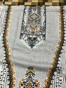 Pakistani Printed Slub Unstitched Kurti Fabric