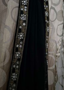 black heavy work dupatta
