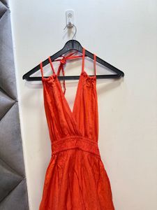Strappy Orange Coral Dress