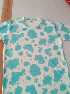 Blue Cow Print T-Shirt