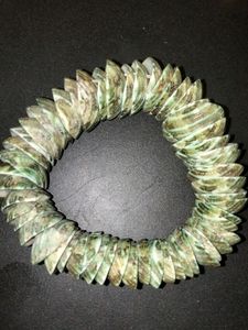 Green Sea Shells Painting Bracelet