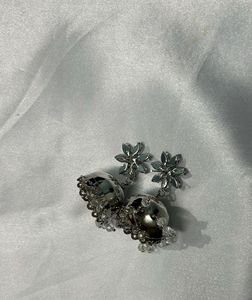 Flower Jhumka Earrings