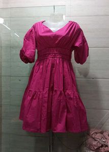 Pink Tiered Mini Dress
