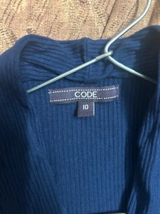 Ribbed Navy Blue Top