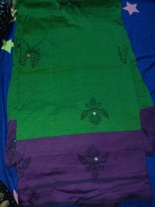 Green &amp; Purple Saree