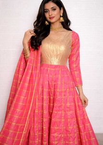 Pink & Gold Ethnic Suit Set