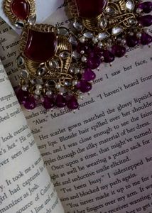 elegant purple earrings In Sale