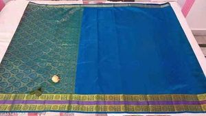 Elegant Banarasi Satin Shoulder Soft silk