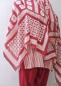 Red &amp; White kameez salwar dupatta