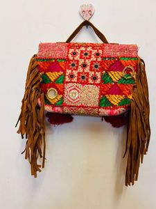 Boho Patchwork Statement Bag