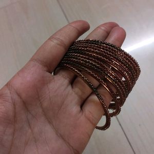 4items combo thread bangles metal an