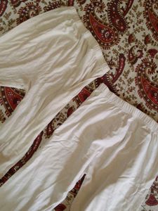 White Cotton Leggings