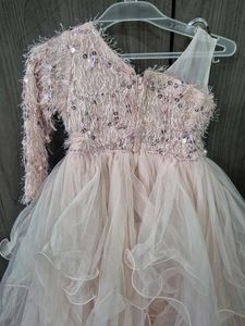 Elegant Pink Tulle Party Dress