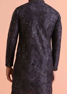 KISAH MENS PURPLE BLENDED EMBELLISHED Kurta (40)