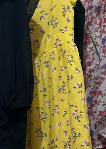 Yellow Floral Mini Dress