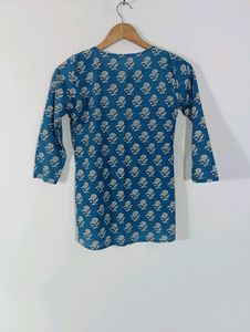 Blue Printed Casual Top (Women)