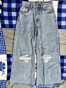 Ripped Wide Leg Jeans