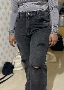 Denim Wit Turtleneck Top