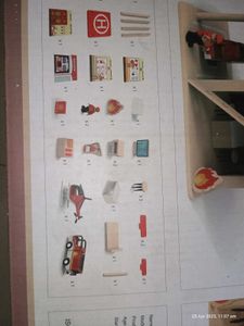 Fire Station Playset, Wooden Dollhouse Kid’s Toy,