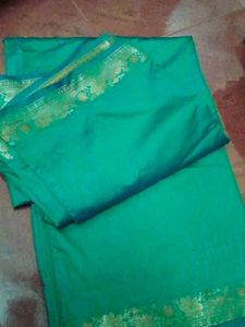 Elegant Green Banarasi Silk Saree