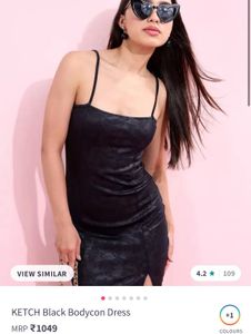 Black Jacquard Mini Dress