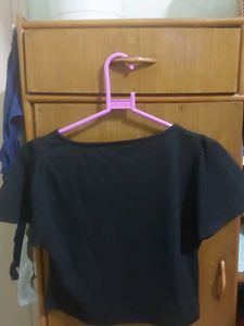 Black V-Neck Top