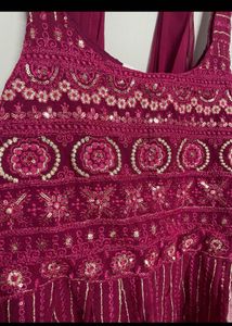Magenta Embellished Kurta Set