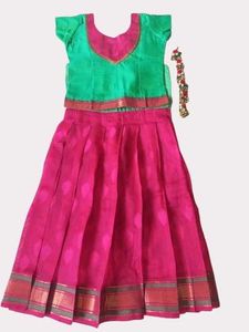Girls' Traditional Indian Lehenga Choli Set