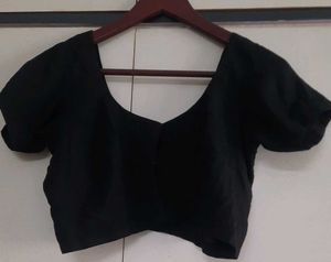 Classic Cotton Black Blouse