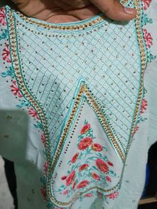 Embroidered Suit Salwar Set 🩵