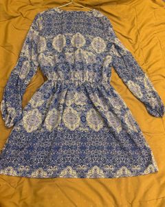 Blue Patterned Dress