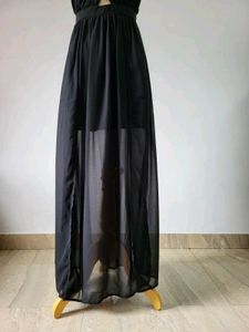 Chic Black Halter Maxi Dress
