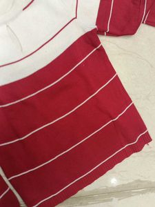 Christmas Based Top (Red And White)