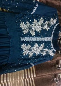 Elegant Blue Ethnic Gown