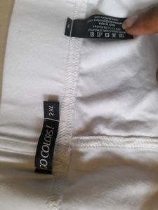 Go Colors White Pants - 2X