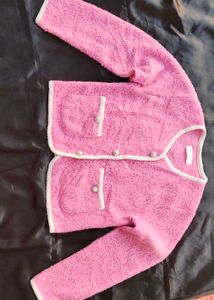(Made In Korean) Pink Knit Cardigan