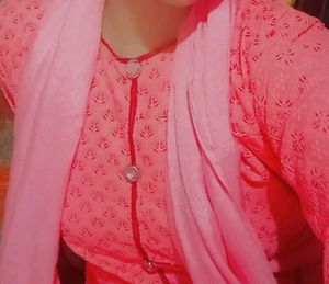 Pink Kurta Set With Dupatta