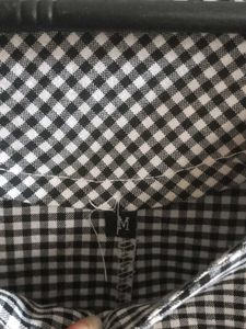 Checkered Peplum Top