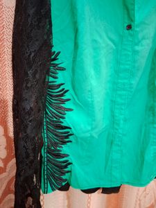 Shirt With Lace Sleeves